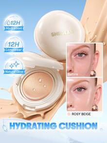 SHEGLAM Lumi Lock & Go Cushion Foundation-Rosy Beige Brand Beauty Cosmetic Makeup For Women And Girls - Rosy Beige - View 1