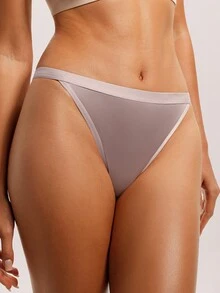 Barelissa 1pc Women's Solid Color Triangle Panties - Dusty Purple - View 4