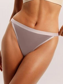 Barelissa 1pc Women's Solid Color Triangle Panties - Dusty Purple - View 3