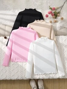 SHEIN 4件組青少年女孩T恤 - 彩色 - 查看 6