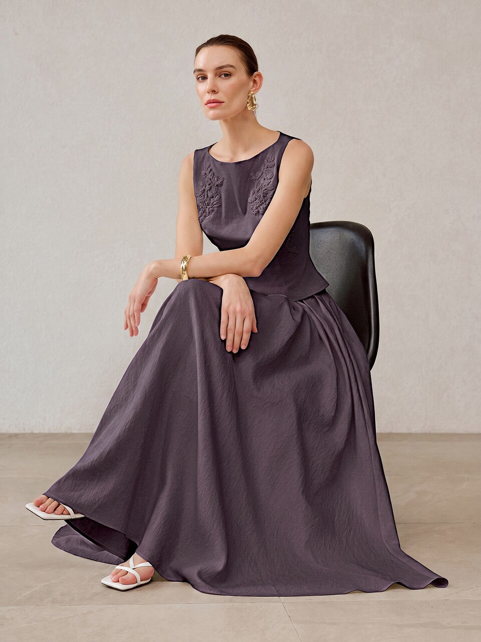 MOTF WOMEN'S ELEGANT MINIMALIST A-LINE SKIRT