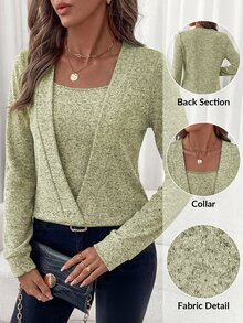 Editum Women's Fashion Design Long Sleeve Sweatshirt Street Style Casual Versatile City Break Office Brunch Everyday Light Grey Autumn Autumn - Apricot - View 3