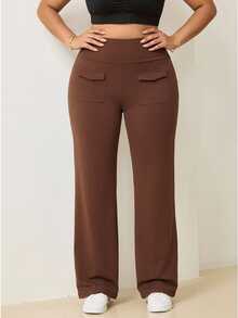 Easithlete Easithlete 2026 New Comfortable 4-Way Stretch Plus Size Women's Sports Leggings Long Pants Workout Gym Brown Summer Alternative Kawaii - Multicolor - View 6