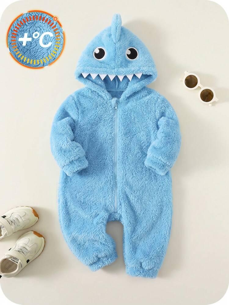 Newborn Baby Boy Cute Casual Knitted Colorblock Hooded Long Sleeve Romper - Multicolor - View 7