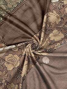 SHEIN LUNE 女款復古花卉印花V領短袖休閒寬鬆上衣，適合日常穿著、工作、旅行與度假 - 彩色 - 查看 7