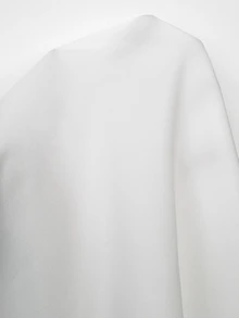 Elaquor 大尺碼女款純色落肩長袖單排扣休閒襯衫 秋季 - 白色 - 查看 8
