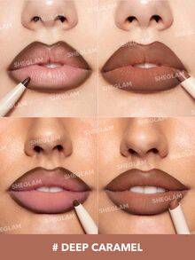 SHEGLAM Glam 101 唇膏與唇線筆組-Deep Caramel 品牌美妝化妝品 適合女士與女孩 - Deep Caramel - 查看 3