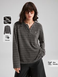 Ontre 2026秋冬新款深灰色針織上衣，現代優雅婚禮早午餐賓客穿搭，極簡法式奢華，商務休閒女裝，辦公室穿搭 - 彩色 - 查看 3