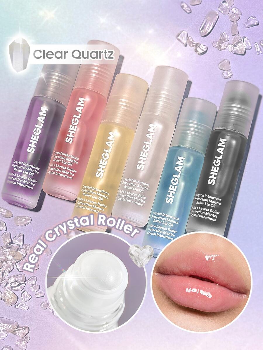 SHEGLAM Crystal Intentions Protection Mantra 滾珠唇油-Clear Quartz 品牌美妝化妝品 適合女士與女孩 - 白水晶 - 查看 1
