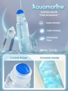 SHEGLAM Crystal Intentions Protection Mantra 滾珠唇油-Aquamarine 品牌美妝化妝品 適合女士與女孩 - 天然海藍寶 - 查看 3