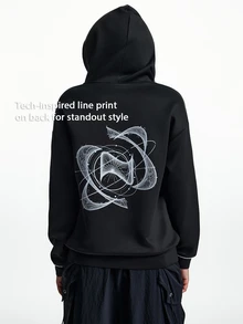 Innovista Innovista Women's Solid Color Drawstring Hooded Sports Sweatshirt Tracksuit Top Gym Sportswear Activewear Cozy Loungewear Daily Wear Fall Winter - Black - View 12
