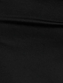 Dazy Plus Celana Legging Olahraga Hitam Pinggang Tinggi 2 in 1 Kerut Kaki Flare Slim Fit untuk Fitness Kasual Komuter dan Atletik - Hitam - View 7