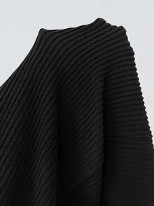 Solflare Plus Size Women's Sexy Mermaid Tail Skirt, Autumn/Winter - Black - View 6