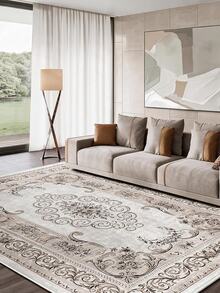 Digitally Printed Non-Slip Washable And Area Rug Suitable For Living Room, Bedroom, Outdoor, Kitchen Carpet, Modern Design | Modern, Scandinavian, Bohemian And Classic Styles | 100% Polyester - Grey - View 5