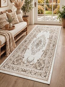 Digitally Printed Non-Slip Washable And Area Rug Suitable For Living Room, Bedroom, Outdoor, Kitchen Carpet, Modern Design | Modern, Scandinavian, Bohemian And Classic Styles | 100% Polyester - Grey - View 8