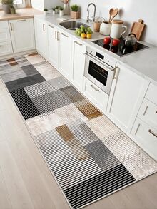 Digitally Printed Non-Slip Washable Runner And Area Rug Suitable For Living Room, Outdoor, Kitchen, Bedroom Carpet, Modern Design | Modern, Scandinavian, Bohemian And Classic Styles | 100% Polyester - Multicolor - View 8