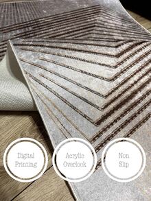 Digitally Printed Non-Slip Washable Runner And Area Rug Living Room, Kitchen, Bedroom, Outdoor Carpet, Modern Design | Modern, Scandinavian, Bohemian And Classic Styles | 100% Polyester - Multicolor - View 2