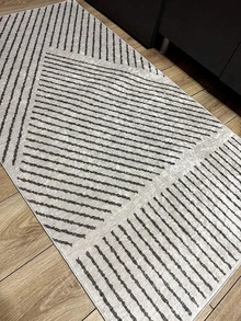 Digitally Printed Non-Slip Washable Runner And Area Rug Living Room, Kitchen, Bedroom, Outdoor Carpet, Modern Design | Modern, Scandinavian, Bohemian And Classic Styles | 100% Polyester - Grey - View 3