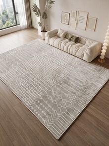 Digitally Printed Non-Slip Washable And Area Rug Suitable For Living Room, Bedroom, Outdoor, Kitchen Carpet, Modern Design | Modern, Scandinavian, Bohemian And Classic Styles | 100% Polyester - Grey - View 2
