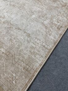 Digitally Printed Non-Slip Washable And Area Rug Suitable For Living Room, Bedroom, Outdoor, Kitchen Carpet, Modern Design | Modern, Scandinavian, Bohemian And Classic Styles | 100% Polyester - Beige - View 6