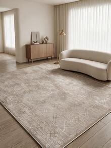 Digitally Printed Non-Slip Washable And Area Rug Suitable For Living Room, Bedroom, Outdoor, Kitchen Carpet, Modern Design | Modern, Scandinavian, Bohemian And Classic Styles | 100% Polyester - Beige - View 4