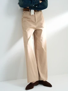 Airaco Retro American Straight Leg Casual Loose Pants - Khaki - View 8