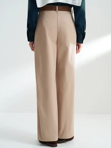 Airaco Retro American Straight Leg Casual Loose Pants - Khaki - View 5