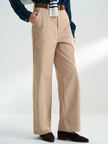 Airaco Retro American Straight Leg Casual Loose Pants - Khaki - View 7