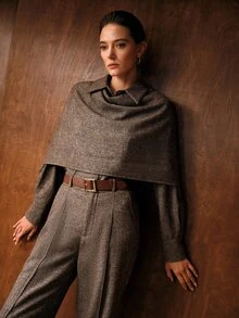MOTF PREMIUM WOMEN'S ELEGANT REGULAR FIT COMMUTER BLOUSE - Coffee Brown - View 5