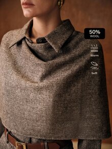 MOTF PREMIUM WOMEN'S ELEGANT REGULAR FIT COMMUTER BLOUSE - Coffee Brown - View 2