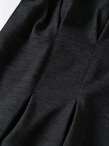 SHEIN Teen Girls Ruched Casual Urban Korean Style Waist Cinched Knit Letter Print American Mini Dress Outings, For Teen Girls, Outfits - Black - View 7