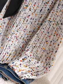 CosyJoli Plus Size Women's Front Knot Long Sleeve Loose Casual Pullover Sweater Winter - Multicolor - View 6