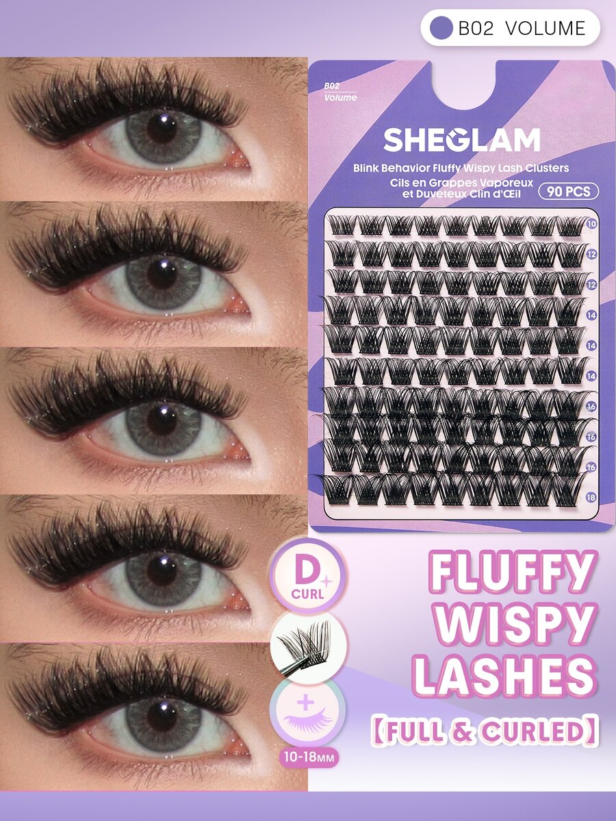 SHEGLAM Blink Behavior 蓬鬆纖長睫毛叢 品牌美妝化妝品 適合女士與女孩 - 黑色 - 查看 1