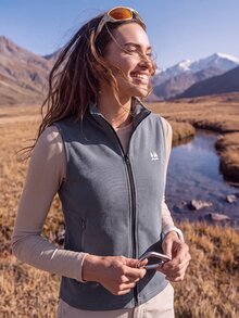 In My Nature Women's Autumn/Winter Outdoor Vest Jacket - Blue - View 4