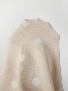 SHEIN Celana Panjang Kaki Lebar Motif Polkadot Unik, Model Slim Fit untuk Pakaian Rumah Musim Gugur dan Musim Dingin - Aprikot - View 6