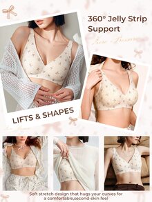 PetitDoll Bra Wanita Tanpa Kawat, Kasual, Nyaman, Kemasan Tunggal, Bra Jelly - Krem - View 7