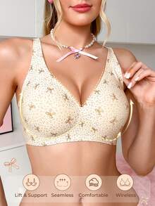 PetitDoll Bra Wanita Tanpa Kawat, Kasual, Nyaman, Kemasan Tunggal, Bra Jelly - Krem - View 1