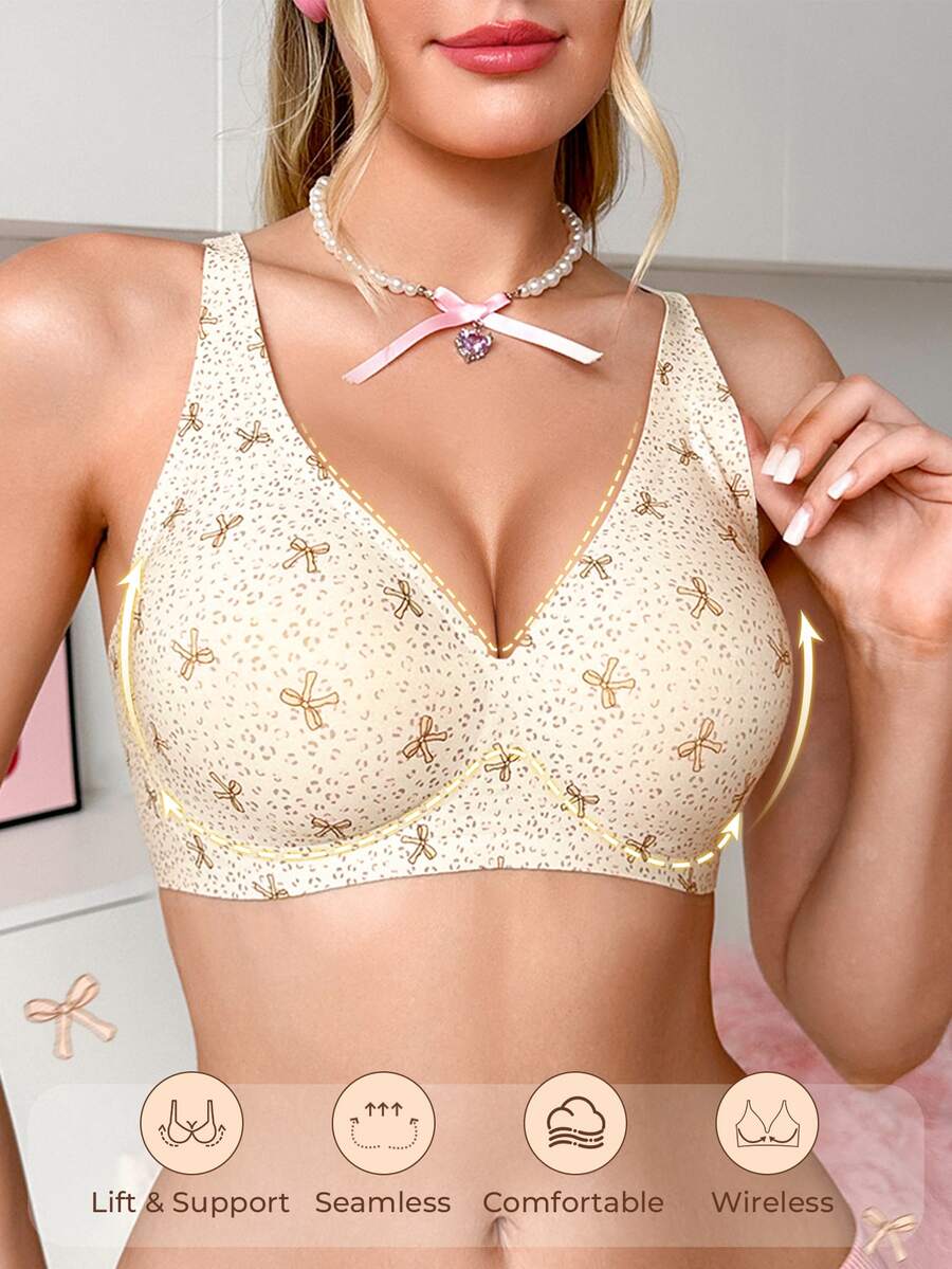 PetitDoll Bra Wanita Tanpa Kawat, Kasual, Nyaman, Kemasan Tunggal, Bra Jelly - Krem - View 1