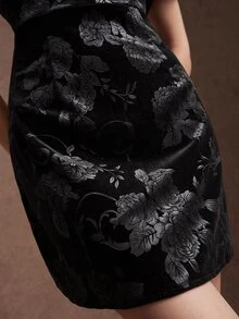 Zovinel Women's Floral Print Casual Daily Summer Short Dress - Black - View 5