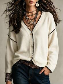 SHEIN Women Cardigans - White - View 7