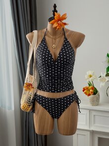 Swim Mod 女士热带碎花比基尼两件套，休闲度假 - 彩色 - 查看 3