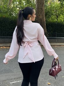 NegzBox Women Single-Breasted Long Sleeve Casual/Office Shirt Fall Cloth For Women - Baby Pink - View 2