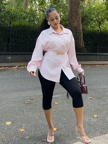 NegzBox Women Single-Breasted Long Sleeve Casual/Office Shirt Fall Cloth For Women - Baby Pink - View 5