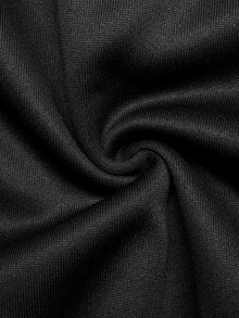 Balvessa Women's Casual Autumn Winter Black Spliced Long‑Sleeve Sweatshirt, Suitable For Halloween, Saudi National Day, Gym, Graduation Ceremony Occasions - Black - View 7