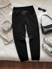 Comfortcana Legging Ketat Wanita Ukuran Besar Warna Polos Kasual Lembut Serbaguna untuk Pemakaian Sehari-hari, Olahraga, Formal, Hitam, Musim Panas - Hitam - View 4