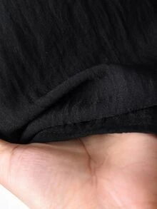 Rusticease 2件套女士日常休闲腰带上衣和裤子套装 - 黑色 - 查看 7