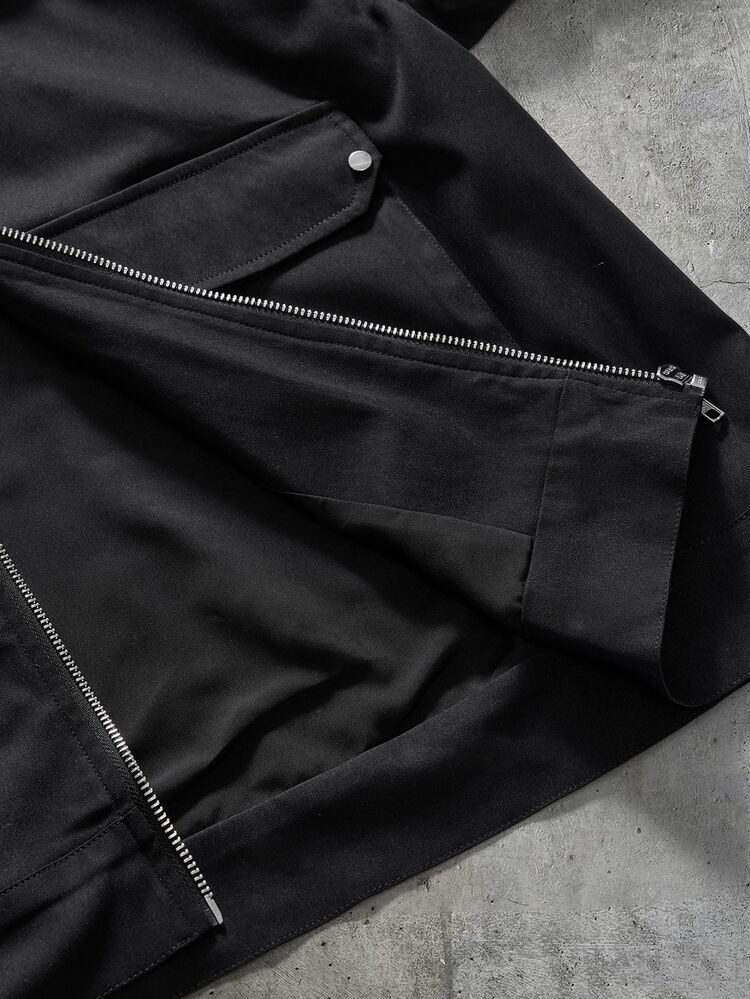 AXEPEAK Men's Autumn Fashion Versatile Jacket - Black - View 7