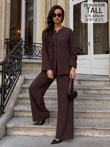 SHEIN Tall 2026Autumn/Winter New Music Festival Easter St. Patrick's Day Western Style New Chinese Frog Button - Brown - View 4