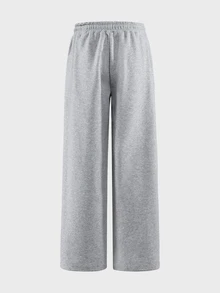 AXEPEAK Men's Casual Vacation Loose Sports College Style Handsome Versatile Patchwork Sweatpants - Grey - View 3