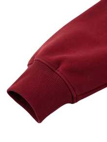 Nöista Women Burgundy Sweater With Front Oriental Buttons In Contrast Color. Perfect For Weekend, Activewear Jacket,  Everyday, Fall,  Winter,  Outfits. - Burgundy - View 11